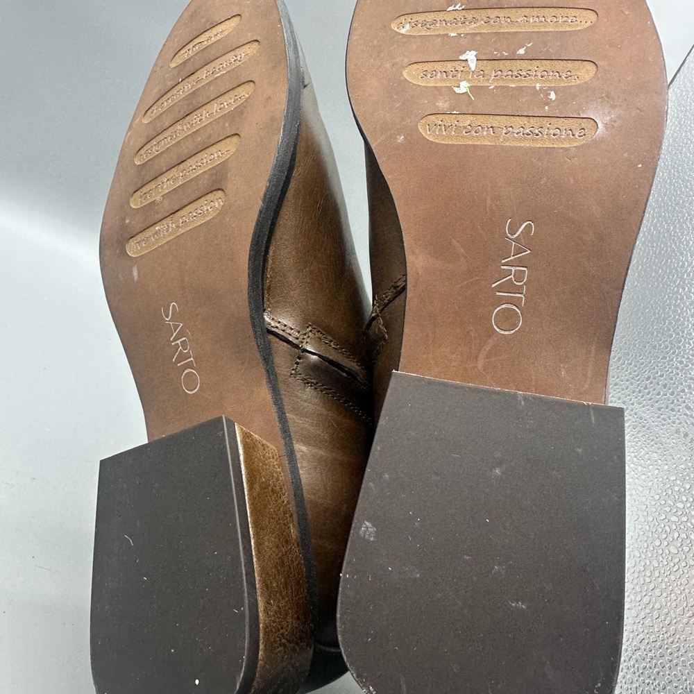 SARTO By Franco Sarto Tan Leather Boots - Picture 5 of 9